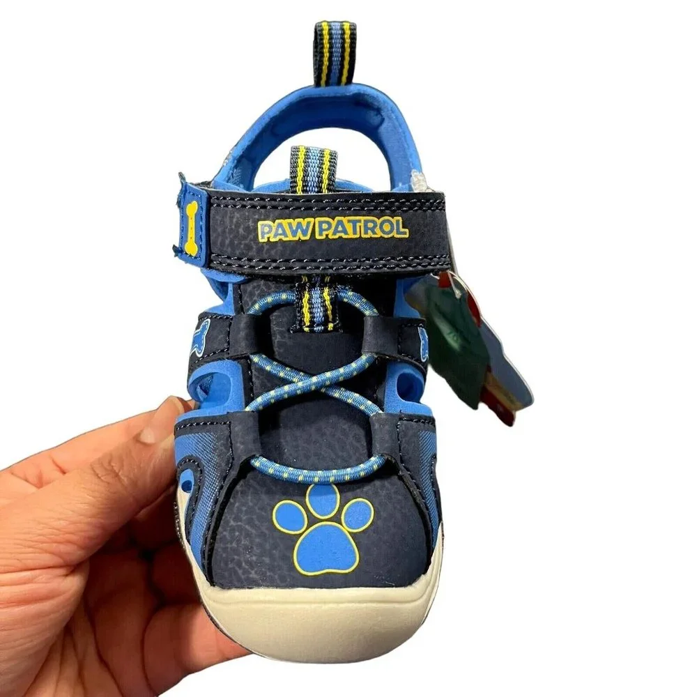 Nickelodeon Paw Patrol Baby Toddler Boys Sport Sandals‎ Size 7 Blue Light Up